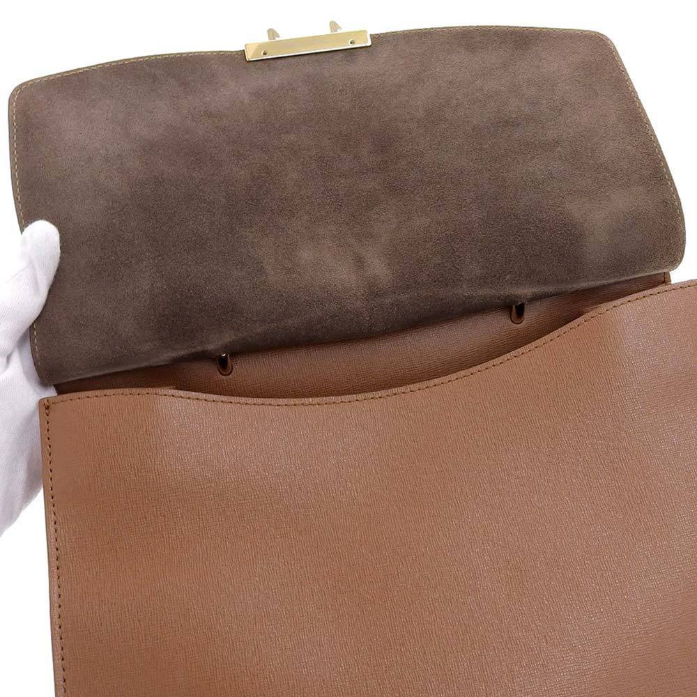 FURLA Julia M Top Handle 2WAY Bag Handbag One Shoulder Leather Brown F6801 - Picture 8 of 10